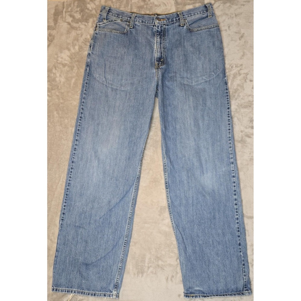 Vintage Levis SilverTab Jeans Mens 36x34 Y2K Low Rise Loose Fit Baggy Light Wash